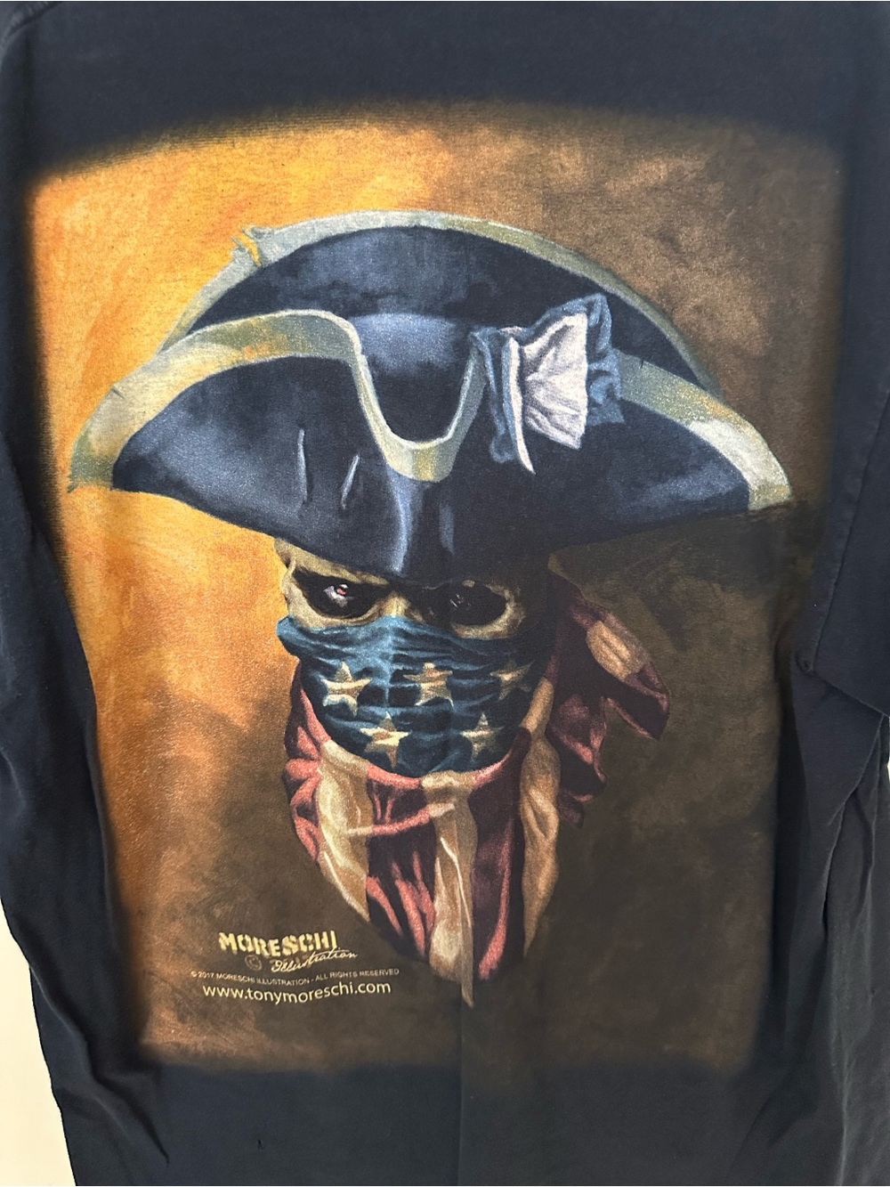 “Defiance 76” Moreschi art print Men’s XL Black short-Sleeve Shirt